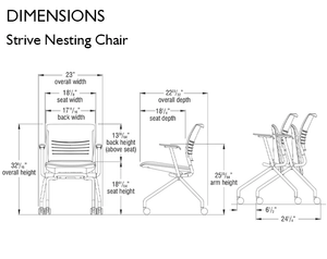 Strive Nesting Armless Chair